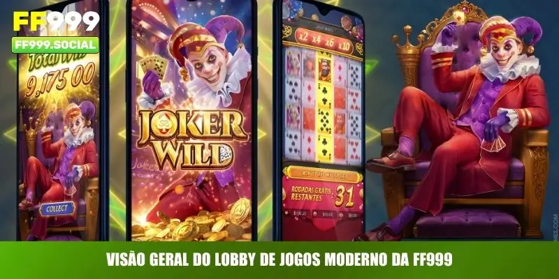 Visão geral do lobby de jogos moderno da FF999